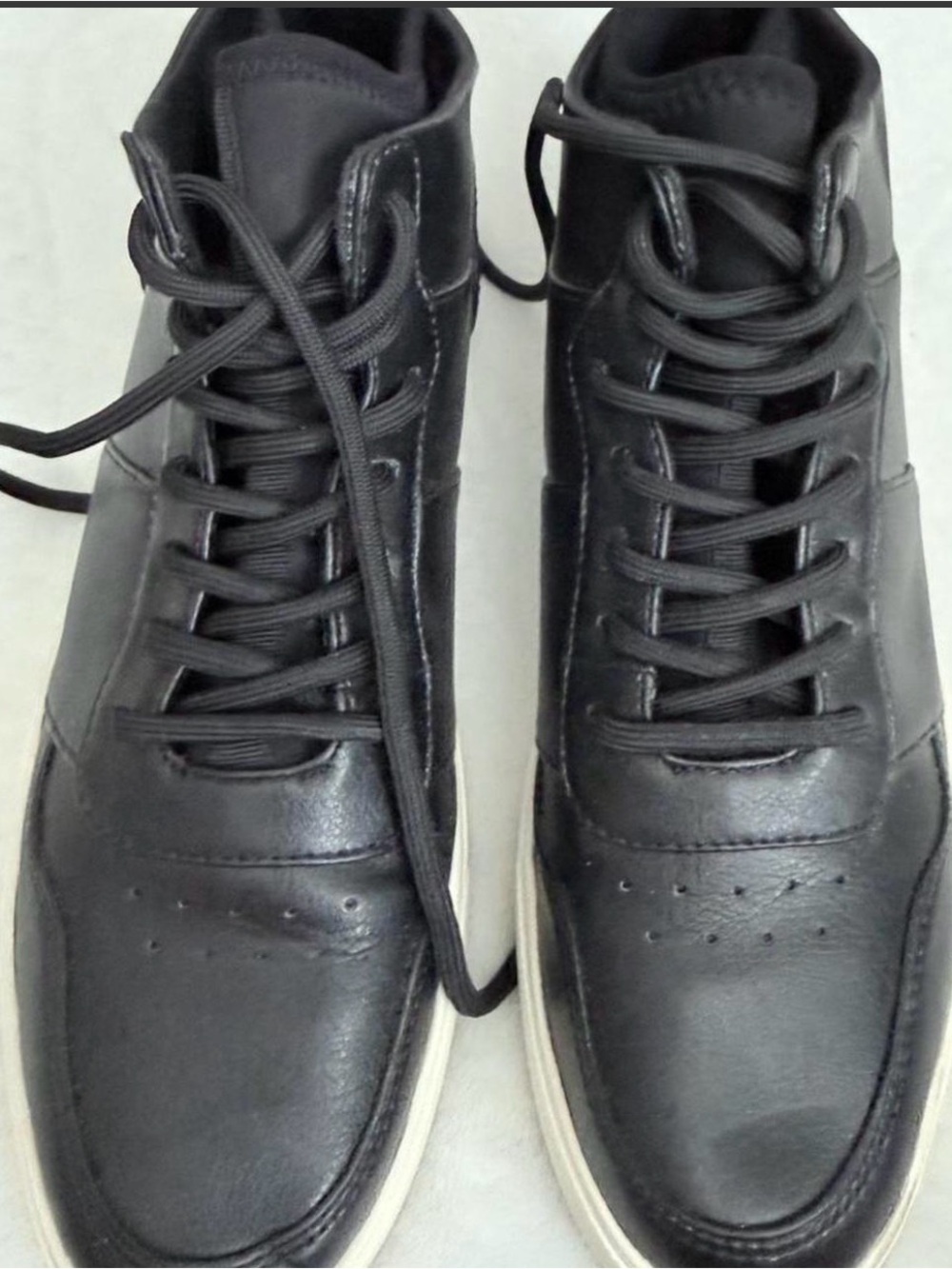 Aldo Black High-Top Sneakers with White Sole
